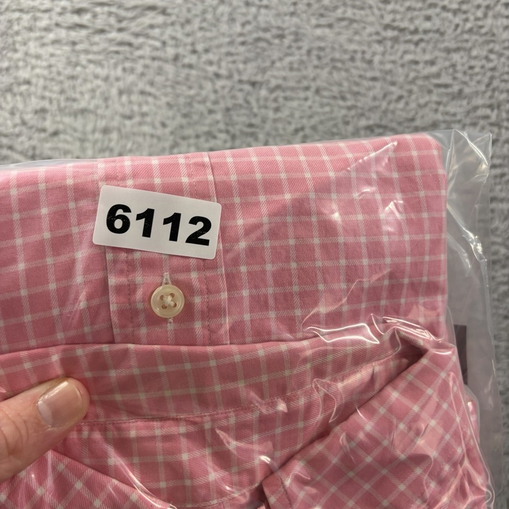 VINTAGE Ralph Lauren Shirt Mens Medium Pink Plaid Button Down Long Sleeve - Picture 7 of 7